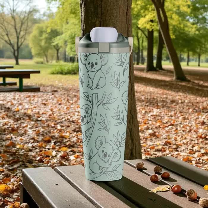 Engraved Koala Owala Sway – 30oz 40oz – Cute Animal Eucalyptus